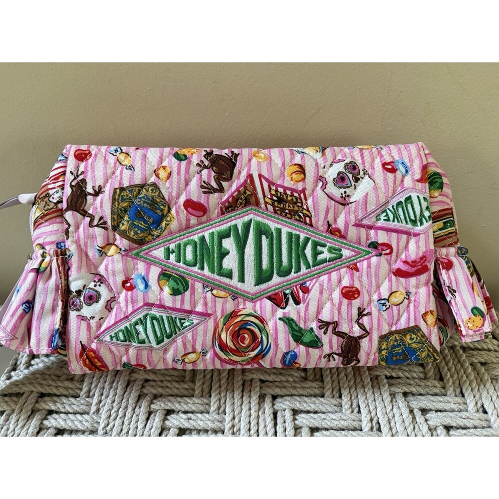 Harry Potter Honeydukes Vera Bradley Cosmetic Makeup Bag Hogwarts sweet pink NWT